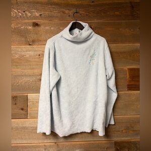 VTG Y2k Disney Store Tinkerbell Mock Neck Plush Fleece Pullover Women’s L